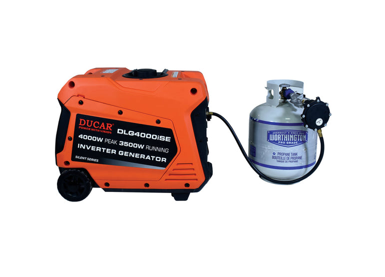 Génératrice silencieuse 4400W GPL/Essence - 7.5HP